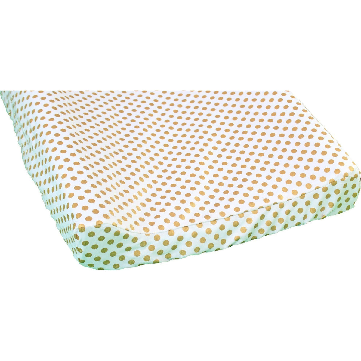 Gold polka dot crib sheet best sale