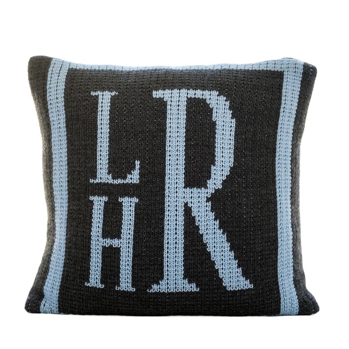 Custom Monogram Needlepoint Accent Pillow