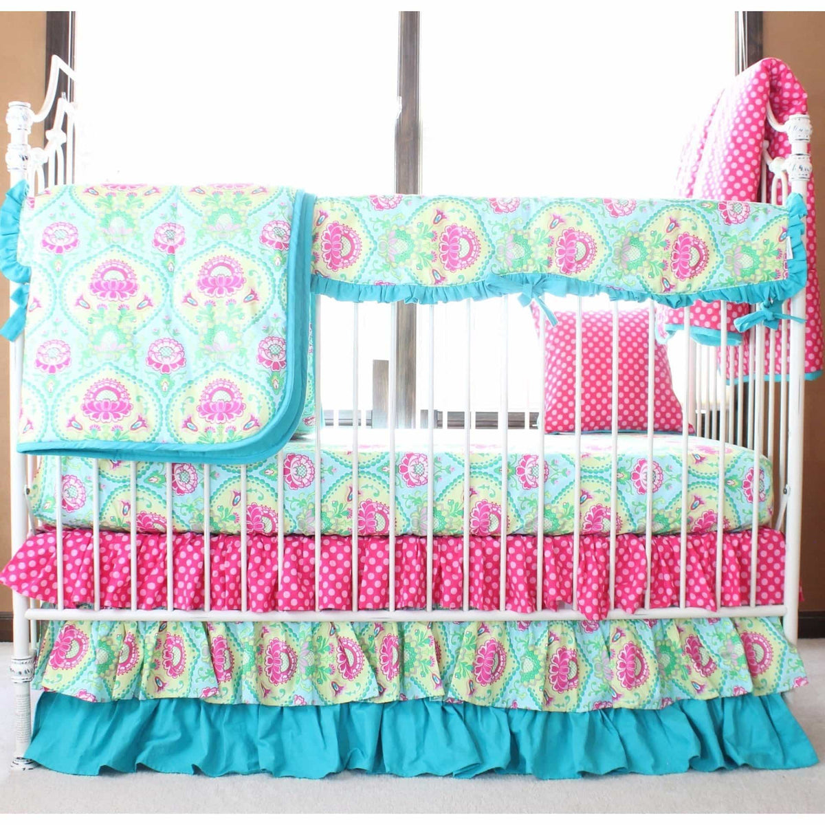 Aqua crib sheets best sale