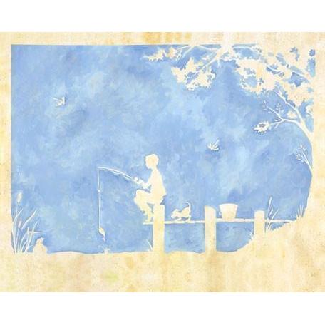 Toile Boy Gone Fishing  Canvas Wall Art - Jack and Jill Boutique